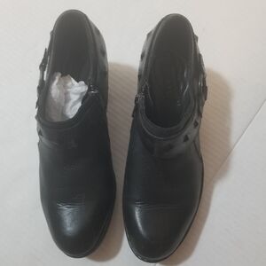 Born Black Leather Ankle Boots